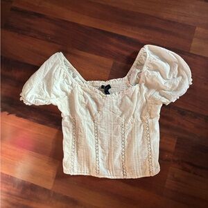 Jessica Simpson Cream Puff Sleeve Top